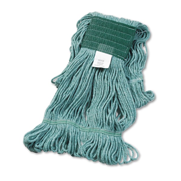 Boardwalk 5 in Looped-End Wet Mop, Green, Cotton/Synthetic, BWK502GNEA BWK502GNEA - main